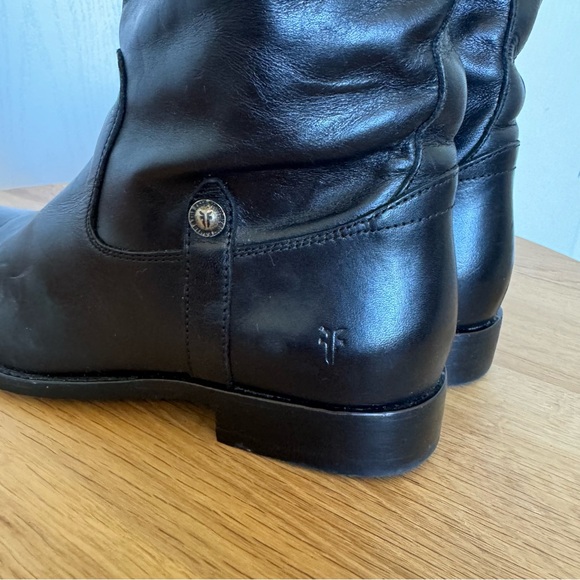 Frye Melissa Button Inside Zip Knee High Leather Boots - Picture 5 of 9